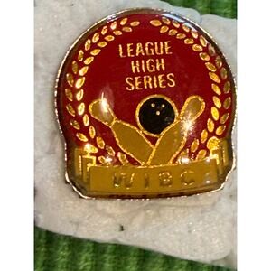 Vintage WIBC League High Series Bowling Award Pin Women's International Bowling